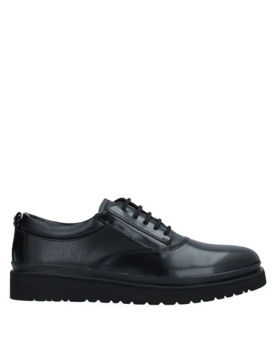 Shop Emporio Armani Laced Shoes In Black