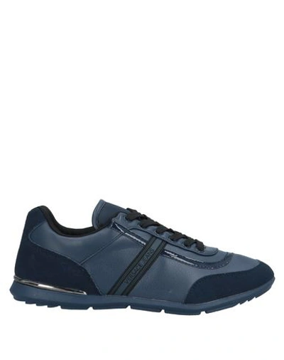 Shop Versace Jeans Sneakers In Dark Blue