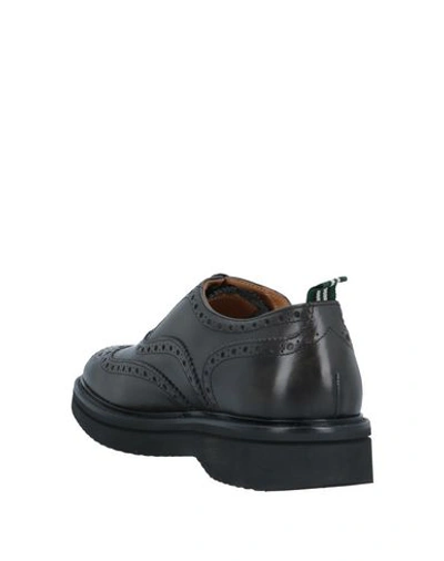 Shop Green George Laced Shoes In Steel Grey