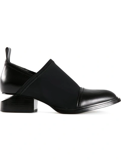 Alexander Wang Kori Tilt-heel Stretch Neoprene & Leather Booties In Black