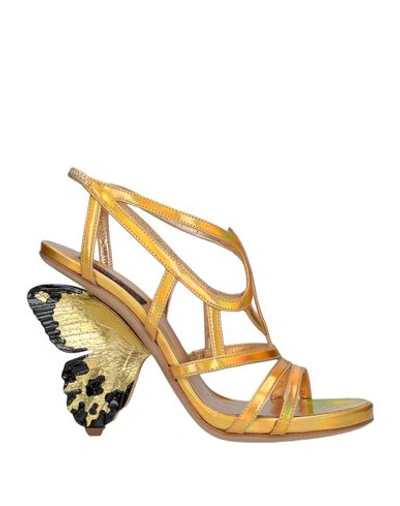 Shop Alberto Guardiani Sandals In Gold