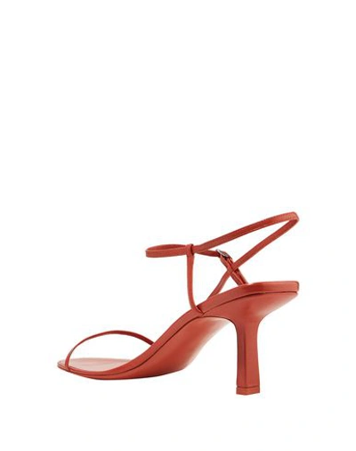 Shop The Row Sandals In Brick Red