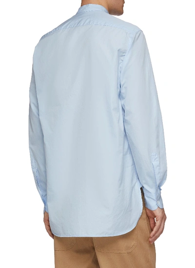 Shop Barena Venezia Mandarin Collar Half Button Placket Shirt