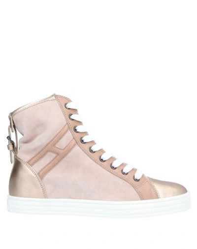 Shop Hogan Rebel Sneakers In Pale Pink