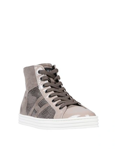 Shop Hogan Sneakers In Dove Grey