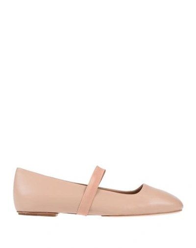 Shop Santoni Edited By Marco Zanini Ballet Flats In Pale Pink