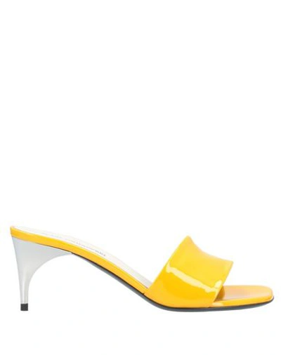 Shop Alain Tondowski Sandals In Yellow