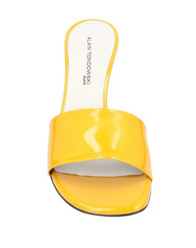 Shop Alain Tondowski Sandals In Yellow