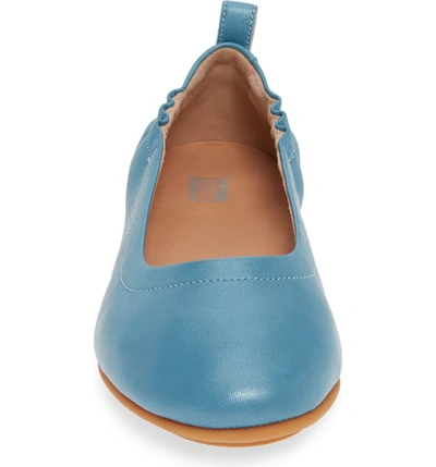 Shop Fitflop Allegro Ballet Flat In Turquoise Leather
