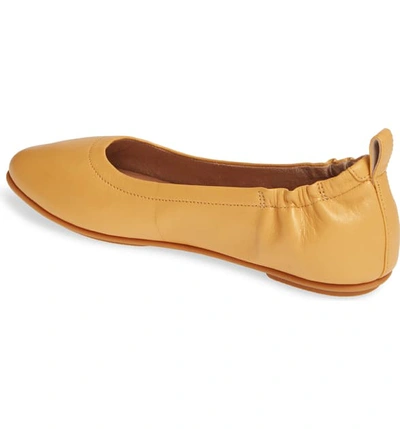 Shop Fitflop Allegro Ballet Flat In Warm Gold Leather
