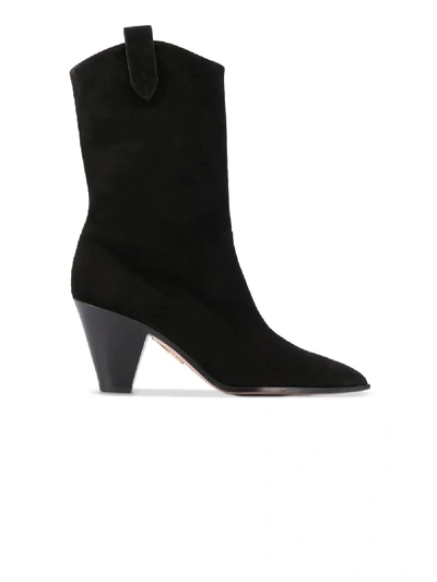 Aquazzura Saint Honore' Bootie 70 In Black