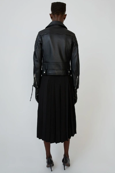 Shop Acne Studios Eyelet Biker Jacket Black