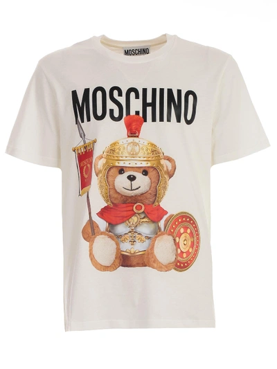 Shop Moschino T-shirt S/s W/print In Fantasy Print White