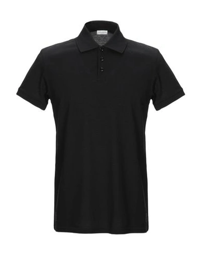 Shop Saint Laurent Polo Shirts In Black