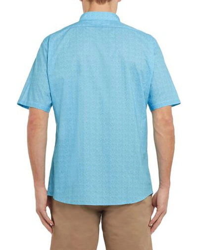 Shop Thorsun Patterned Shirt In Turquoise