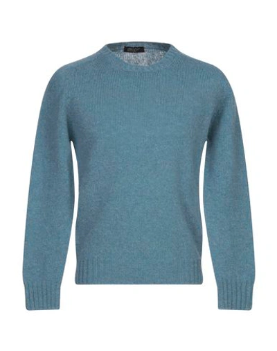 Shop Aragona Sweater In Pastel Blue