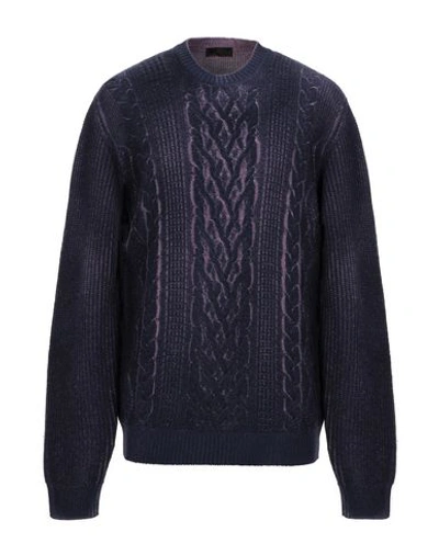 Shop Altea Man Sweater Dark Purple Size Xxl Virgin Wool