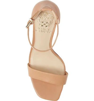 Shop Vince Camuto Lauralie Ankle Strap Sandal In Sand Dune Leather