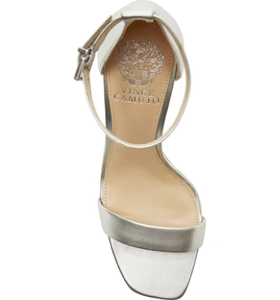 Shop Vince Camuto Lauralie Ankle Strap Sandal In Silver Graphite Leather
