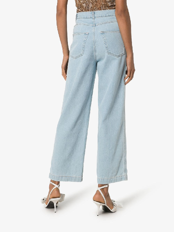 Nanushka Marfa Wide-leg Jeans In Blue | ModeSens