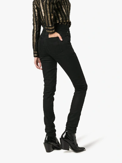 Shop Saint Laurent Skinny Regular Length Jeans In Black