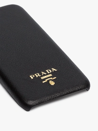 Shop Prada Black Saffiano Leather Iphone X/xs Case