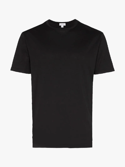 Shop Sunspel Classic Cotton T-shirt In Black