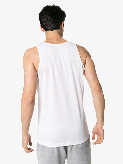 Shop Sunspel Superfine Cotton Vest Top In White
