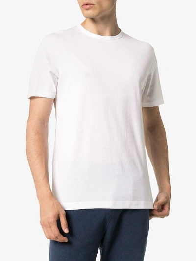 Shop Sunspel Classic Crew Neck T-shirt In White