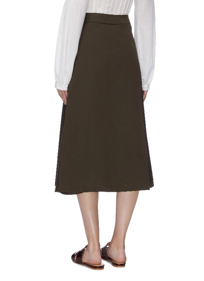 Shop Barena Venezia 'ubalda' Pleated Front Twill A-line Skirt