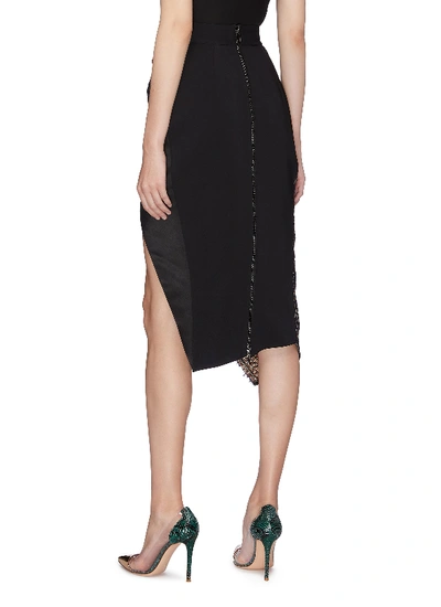 Shop Maticevski 'mantis' Asymmetric Gathered Tweed Front Skirt