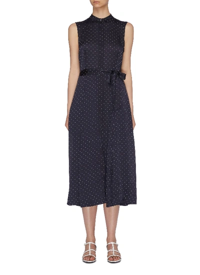 Shop Equipment 'clevete' Belted Microdot Print Sleeveless Dress