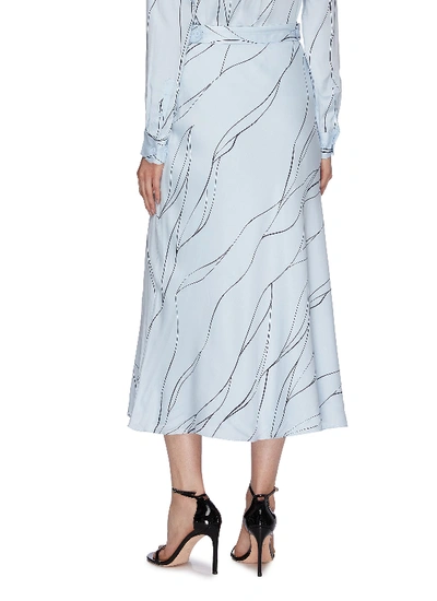 Shop Equipment 'iva' Abstract Line Print Satin Bias Skirt
