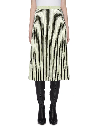 Shop Proenza Schouler Pleated Stripe Jacquard Knit Skirt