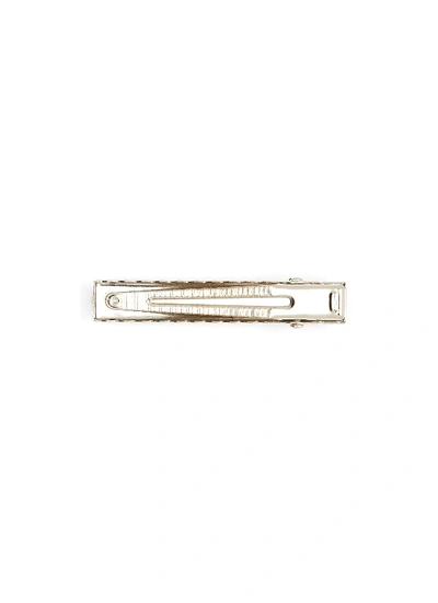 Shop Venna Glass Crystal Linear Bar Hair Clip In Metallic