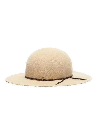 Shop Maison Michel 'new Alice' Rabbit Furfelt Capeline Hat In Linen Beige