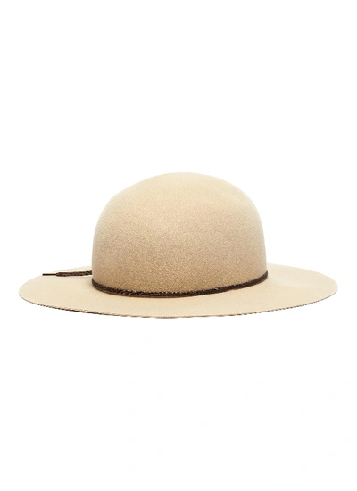 Shop Maison Michel 'new Alice' Rabbit Furfelt Capeline Hat In Linen Beige