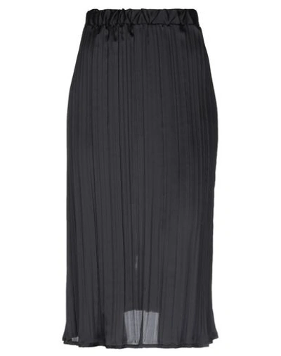 Shop Malloni Midi Skirts In Black