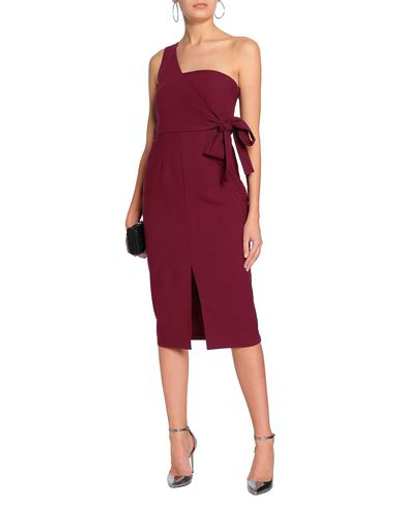 Shop Raoul Midi Dress In Maroon