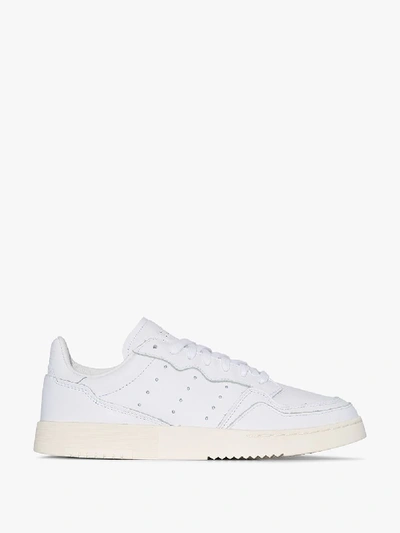 Shop Adidas Originals Adidas White Supercourt Leather Sneakers