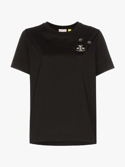 Shop Moncler Genius X Simone Rocha Logo T-shirt In Black