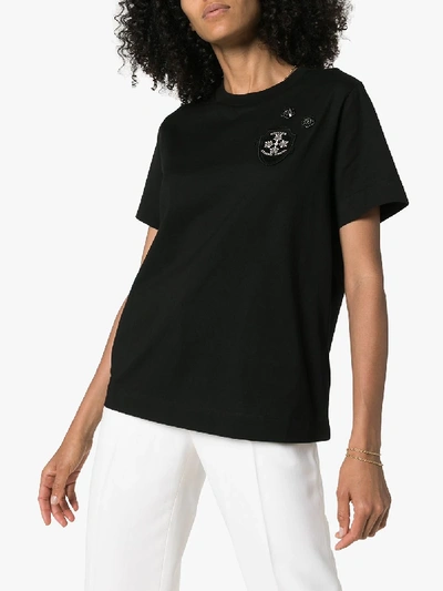 Shop Moncler Genius X Simone Rocha Logo T-shirt In Black