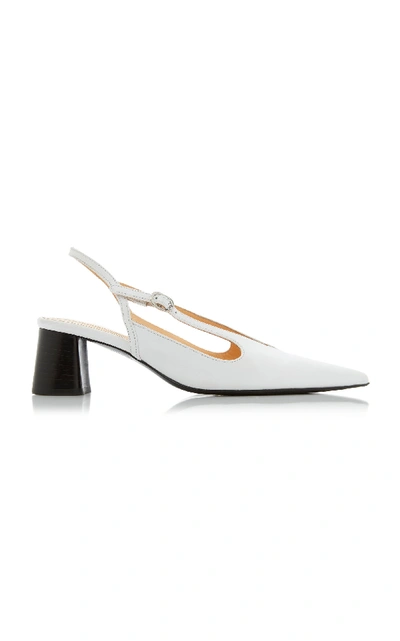 Shop Ellery Diego Leather Slingback Pumps In White