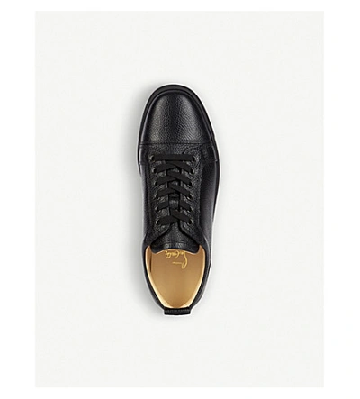 Shop Christian Louboutin Louis Junior Flat Calf Graine Black/bk