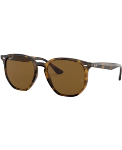 Shop Ray Ban Ray-ban Polarized Sunglasses, Rb4306 54 In Havana/polar Brown