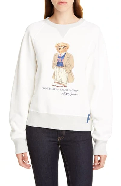 Shop Polo Ralph Lauren Polo Bear Sweatshirt In White