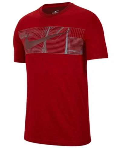 Shop Nike Men's Logo-graphic T-shirt In Unvred/bla