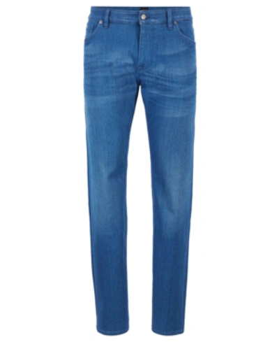 Shop Hugo Boss Boss Men's Regular-fit Jeans In Medium Blue