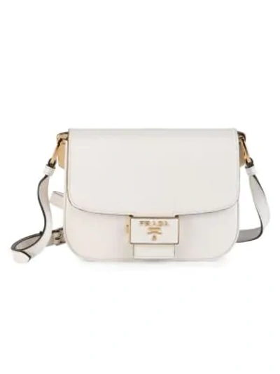 Shop Prada Women's Ensemble Leather Crossbody Bag In White