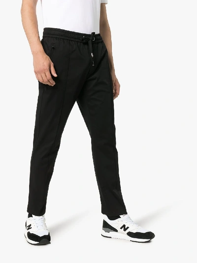 Shop Dolce & Gabbana Elasticated Drawstring Sweatpants In Black